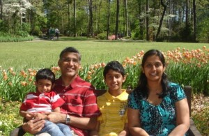 Sundararaman Swaminathan and family