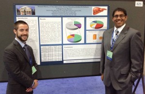 Gastroenterology fellows Jeff LaFond and Neil Shah at American College of Gastroenterology annual conference, Oct. 2013.
